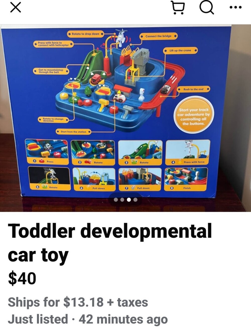 Toddler Developmental Car Toy - Blue I Don't Have The Box☺️